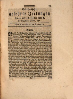 Gothaische gelehrte Zeitungen Samstag 13. Oktober 1787