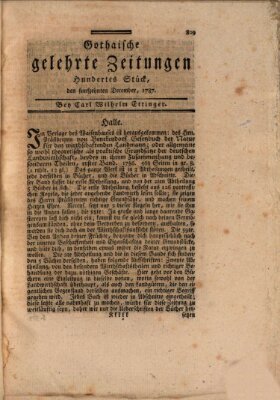 Gothaische gelehrte Zeitungen Samstag 15. Dezember 1787