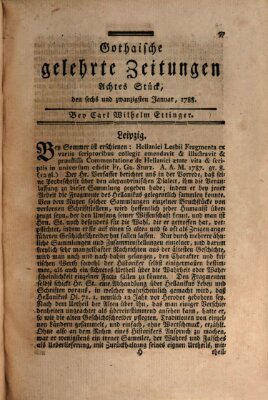 Gothaische gelehrte Zeitungen Samstag 26. Januar 1788