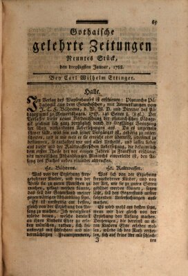 Gothaische gelehrte Zeitungen Mittwoch 30. Januar 1788