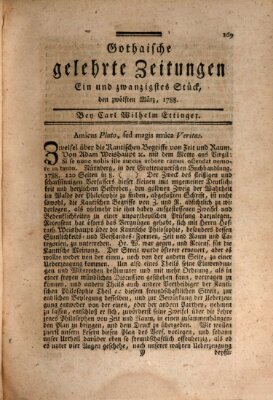 Gothaische gelehrte Zeitungen Mittwoch 12. März 1788