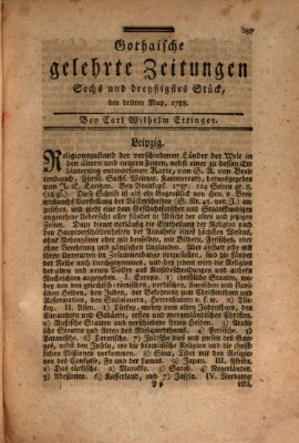 Gothaische gelehrte Zeitungen Samstag 3. Mai 1788