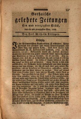 Gothaische gelehrte Zeitungen Mittwoch 21. Mai 1788