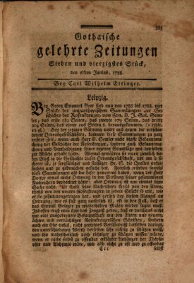 Gothaische gelehrte Zeitungen Mittwoch 11. Juni 1788