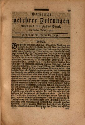 Gothaische gelehrte Zeitungen Samstag 5. Juli 1788