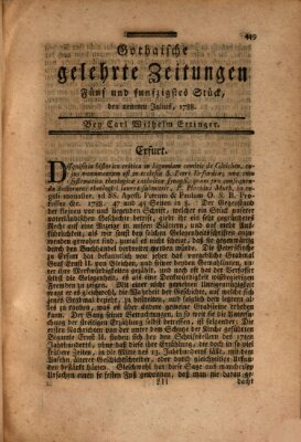 Gothaische gelehrte Zeitungen Mittwoch 9. Juli 1788