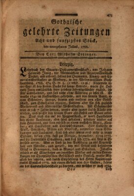 Gothaische gelehrte Zeitungen Samstag 19. Juli 1788