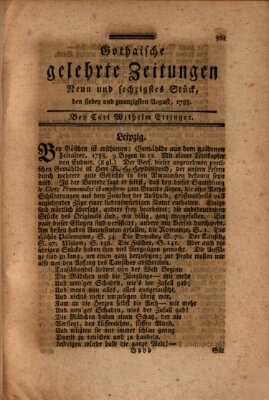 Gothaische gelehrte Zeitungen Mittwoch 27. August 1788