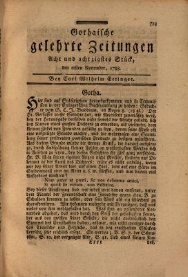 Gothaische gelehrte Zeitungen Samstag 1. November 1788