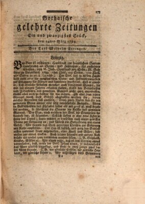 Gothaische gelehrte Zeitungen Samstag 14. März 1789