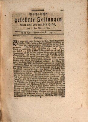 Gothaische gelehrte Zeitungen Mittwoch 25. März 1789