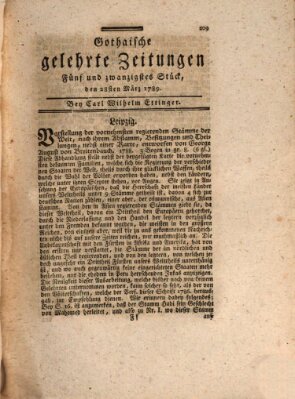 Gothaische gelehrte Zeitungen Samstag 28. März 1789