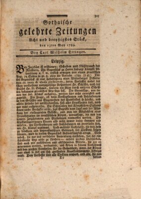 Gothaische gelehrte Zeitungen Mittwoch 13. Mai 1789