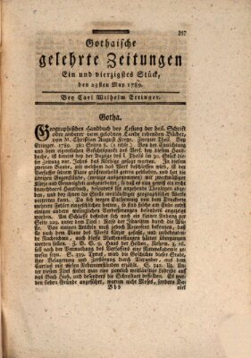 Gothaische gelehrte Zeitungen Samstag 23. Mai 1789