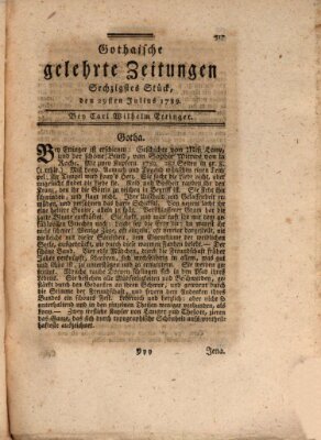 Gothaische gelehrte Zeitungen Mittwoch 29. Juli 1789