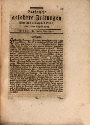 Gothaische gelehrte Zeitungen Mittwoch 12. August 1789