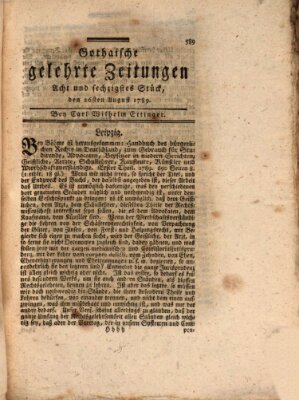 Gothaische gelehrte Zeitungen Mittwoch 26. August 1789