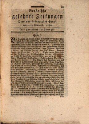 Gothaische gelehrte Zeitungen Samstag 12. September 1789