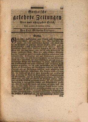 Gothaische gelehrte Zeitungen Mittwoch 21. Oktober 1789