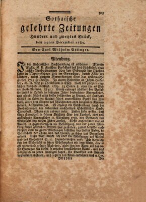 Gothaische gelehrte Zeitungen Mittwoch 23. Dezember 1789