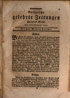 Gothaische gelehrte Zeitungen Mittwoch 6. Januar 1790