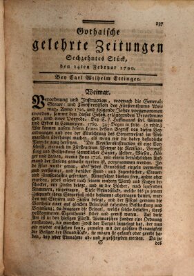 Gothaische gelehrte Zeitungen Mittwoch 24. Februar 1790