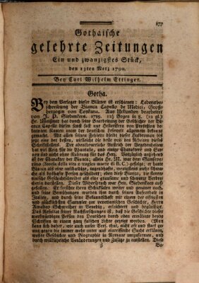 Gothaische gelehrte Zeitungen Samstag 13. März 1790