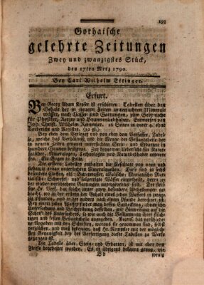 Gothaische gelehrte Zeitungen Mittwoch 17. März 1790