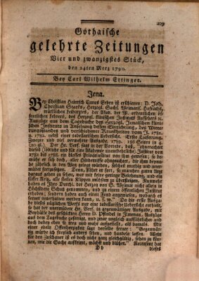 Gothaische gelehrte Zeitungen Mittwoch 24. März 1790