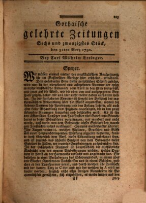 Gothaische gelehrte Zeitungen Mittwoch 31. März 1790