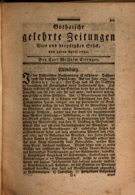 Gothaische gelehrte Zeitungen Mittwoch 28. April 1790