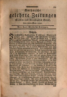 Gothaische gelehrte Zeitungen Samstag 8. Mai 1790