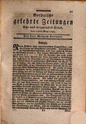 Gothaische gelehrte Zeitungen Mittwoch 12. Mai 1790