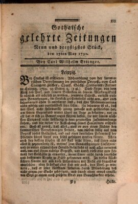 Gothaische gelehrte Zeitungen Samstag 15. Mai 1790