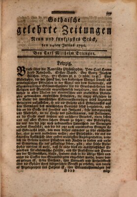 Gothaische gelehrte Zeitungen Samstag 24. Juli 1790