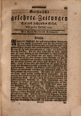 Gothaische gelehrte Zeitungen Samstag 31. Juli 1790