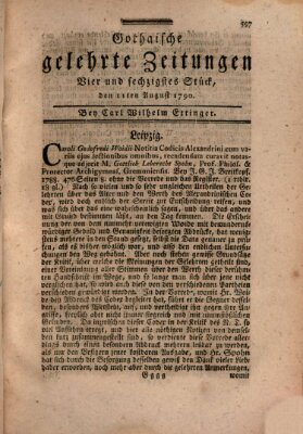 Gothaische gelehrte Zeitungen Mittwoch 11. August 1790