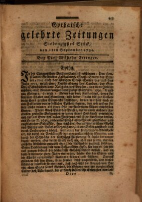 Gothaische gelehrte Zeitungen Mittwoch 1. September 1790