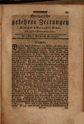 Gothaische gelehrte Zeitungen Mittwoch 15. September 1790