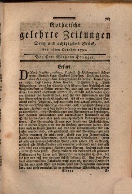 Gothaische gelehrte Zeitungen Samstag 16. Oktober 1790