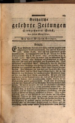 Gothaische gelehrte Zeitungen Mittwoch 2. März 1791