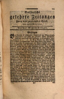 Gothaische gelehrte Zeitungen Samstag 19. März 1791