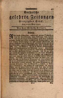 Gothaische gelehrte Zeitungen Samstag 21. Mai 1791