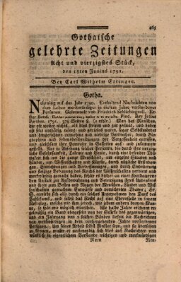 Gothaische gelehrte Zeitungen Samstag 18. Juni 1791