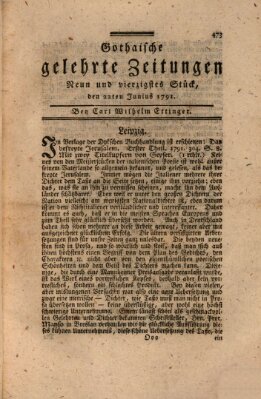 Gothaische gelehrte Zeitungen Mittwoch 22. Juni 1791