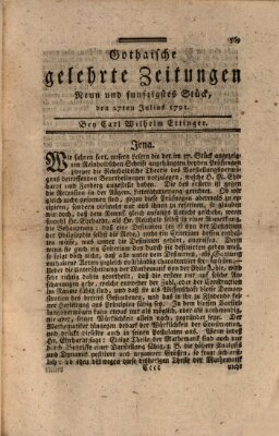 Gothaische gelehrte Zeitungen Mittwoch 27. Juli 1791