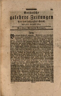 Gothaische gelehrte Zeitungen Mittwoch 3. August 1791