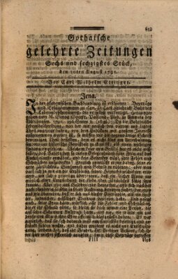 Gothaische gelehrte Zeitungen Samstag 20. August 1791