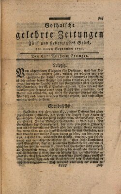 Gothaische gelehrte Zeitungen Mittwoch 21. September 1791