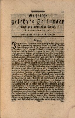 Gothaische gelehrte Zeitungen Samstag 22. Oktober 1791